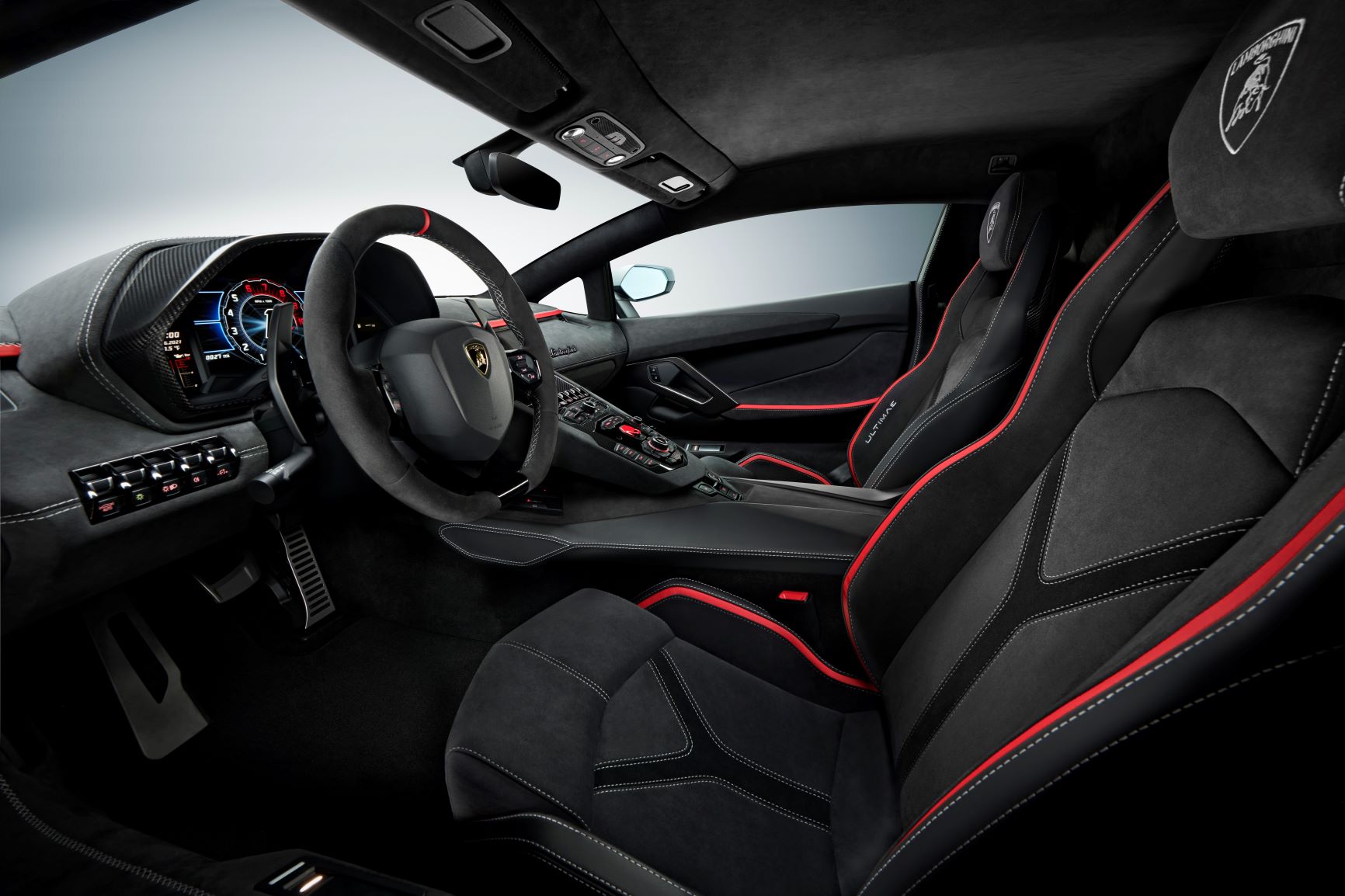 Interior of the Lamborghini Aventador Ultimae