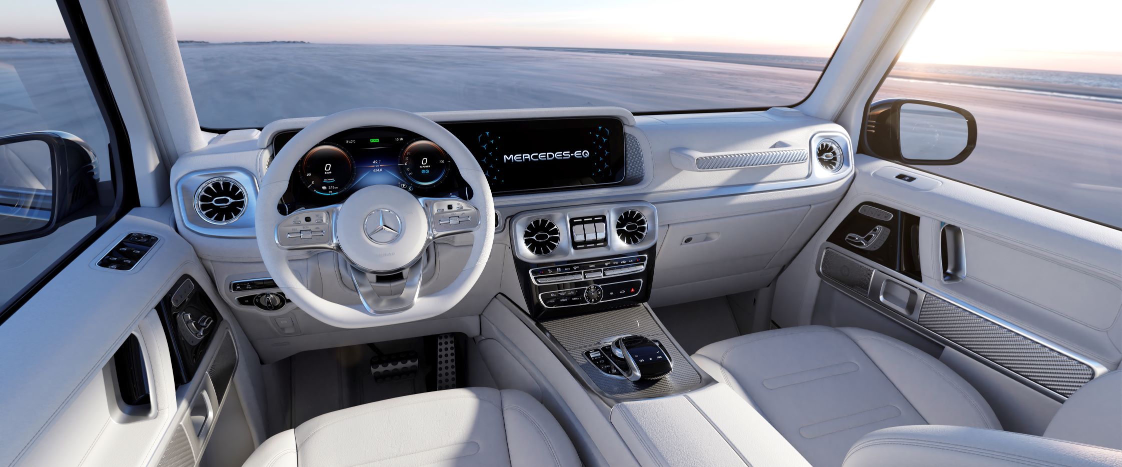 Interior of the Mercedes-EQG