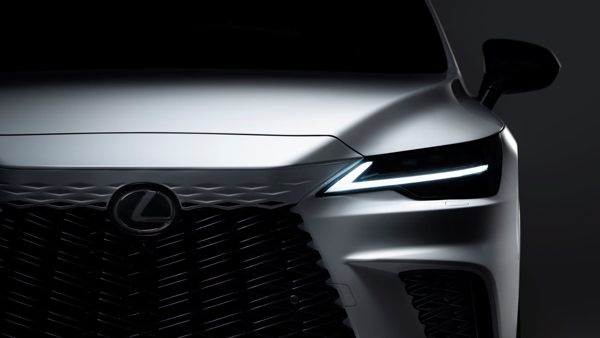 Front teaser image of the new Lexus RX SUV