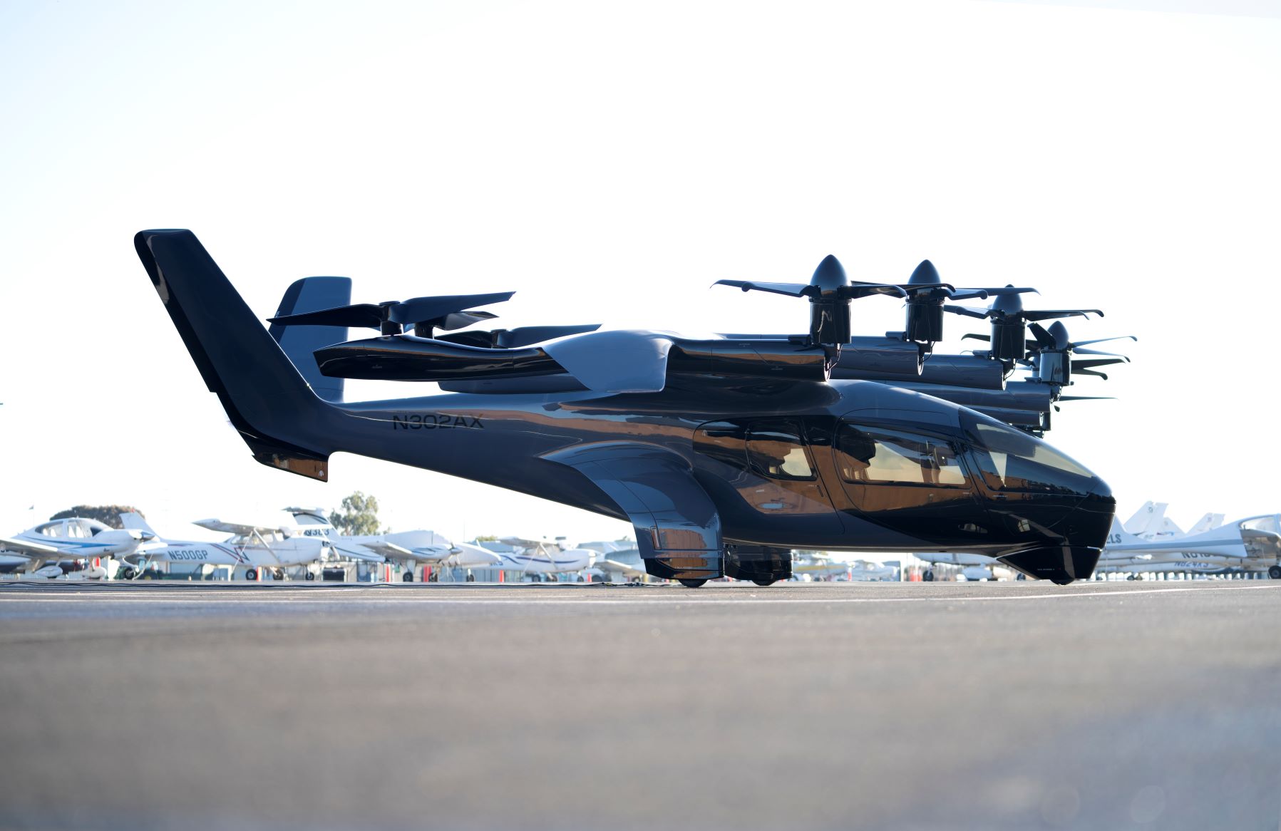 Side view of the Archer Midnight eVTOL aircraft