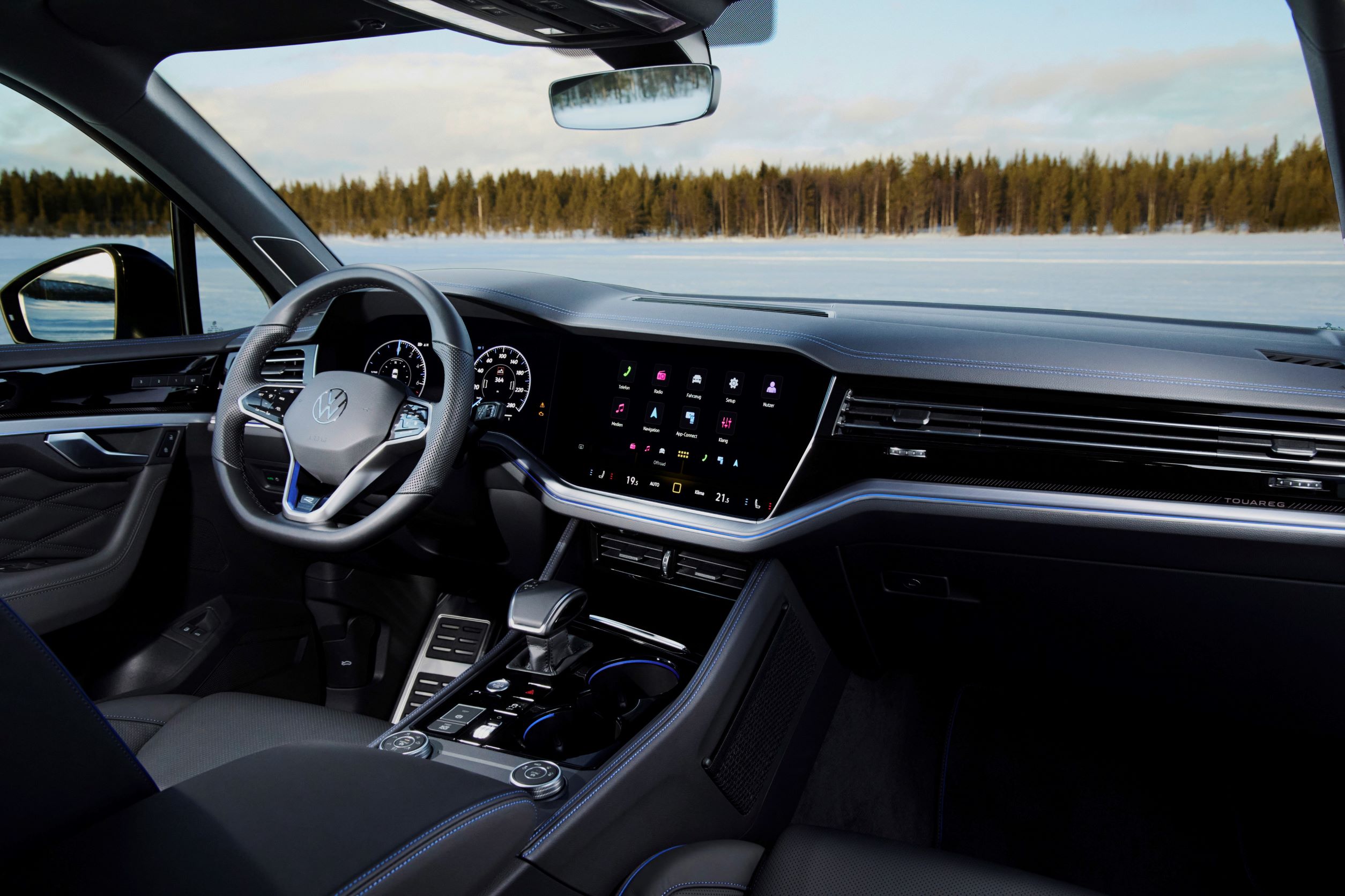 View of the interior on the new Volkswagen Touareg