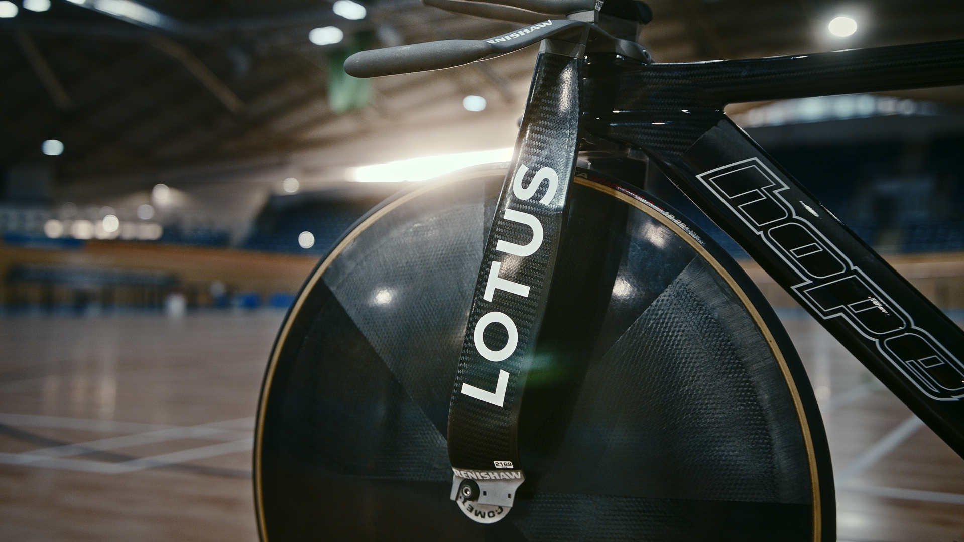 A close-up shot of the Hope Lotus bicycle at the Tokyo 2020 Olympics