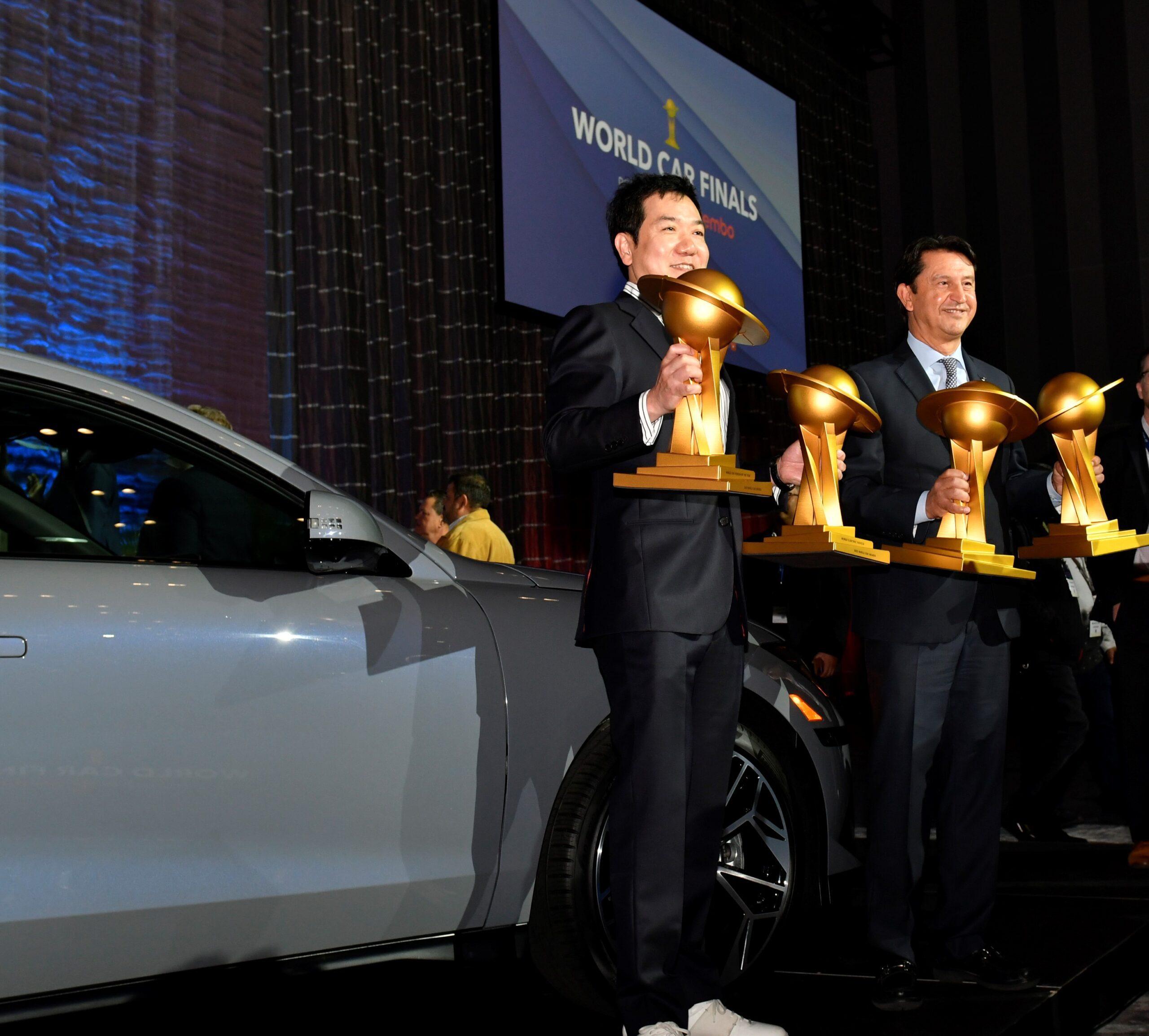 SangYup Lee, Executive Vice President for Hyundai Motor Group collecting awards for the IONIQ 6