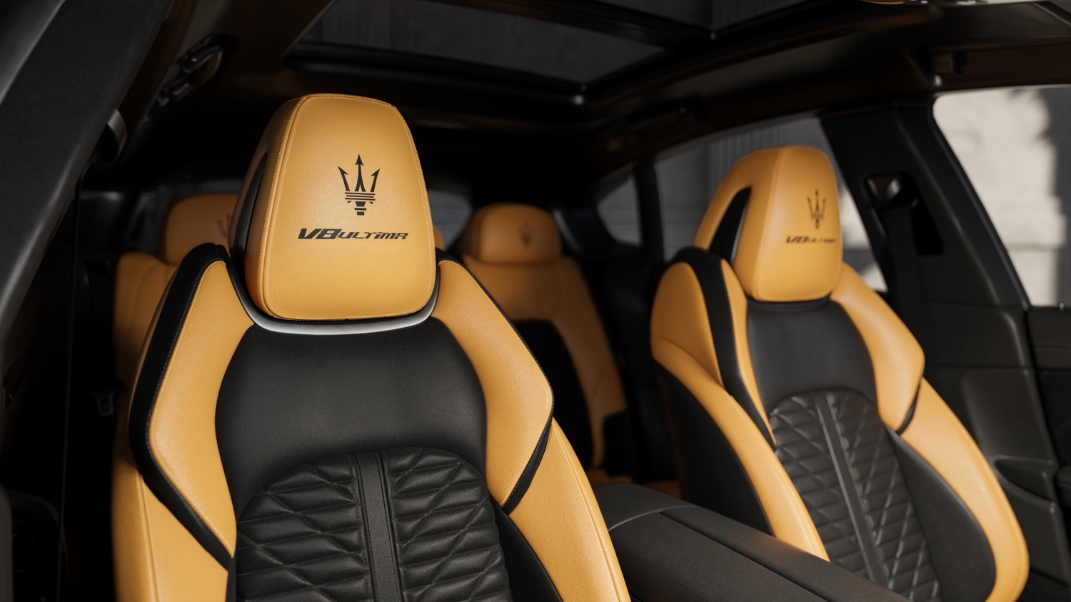 Interior detail on the Maserati Levante V8 Ultima