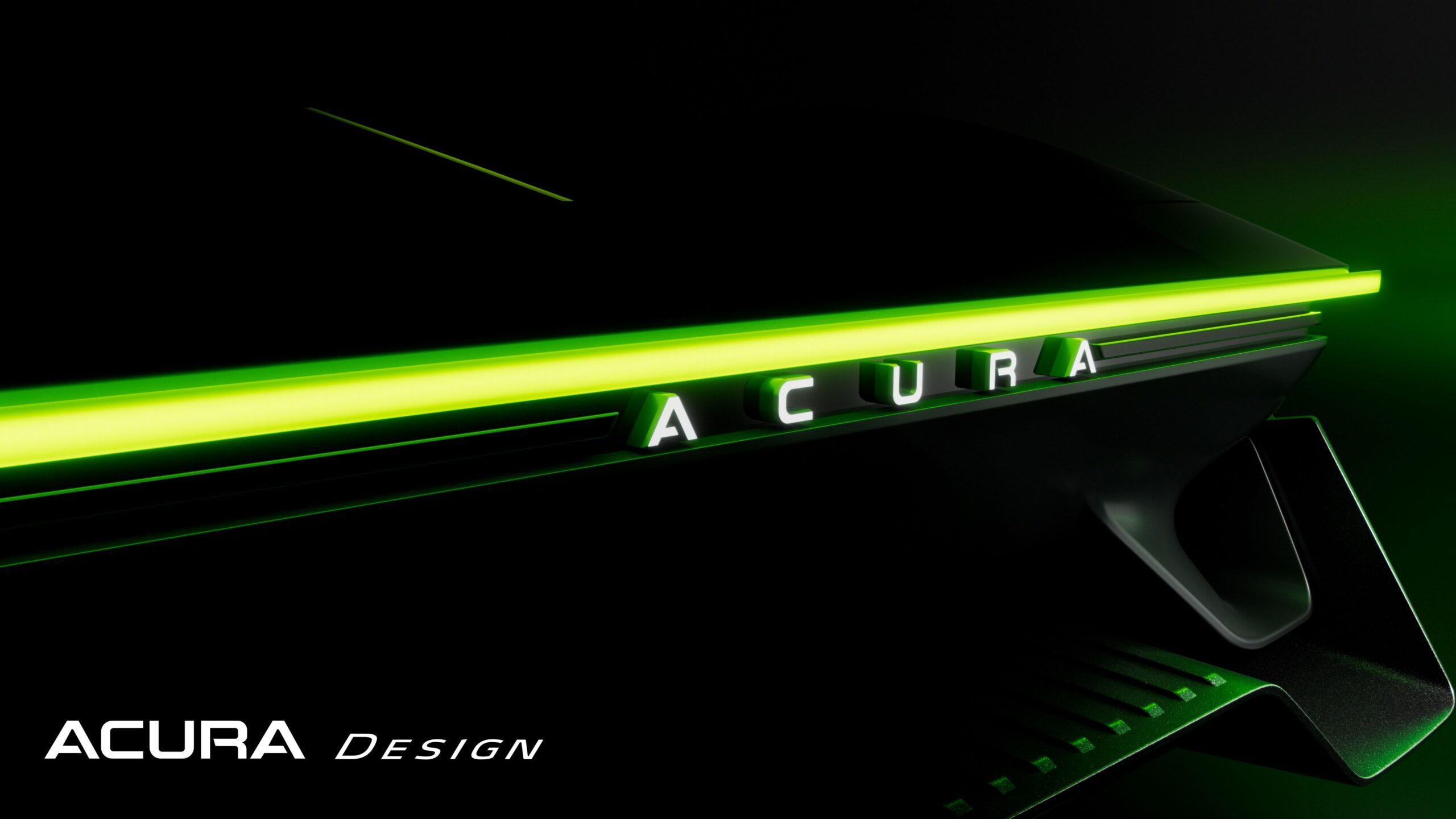 Neon green lighting on the Acura Performance Electric Design concept