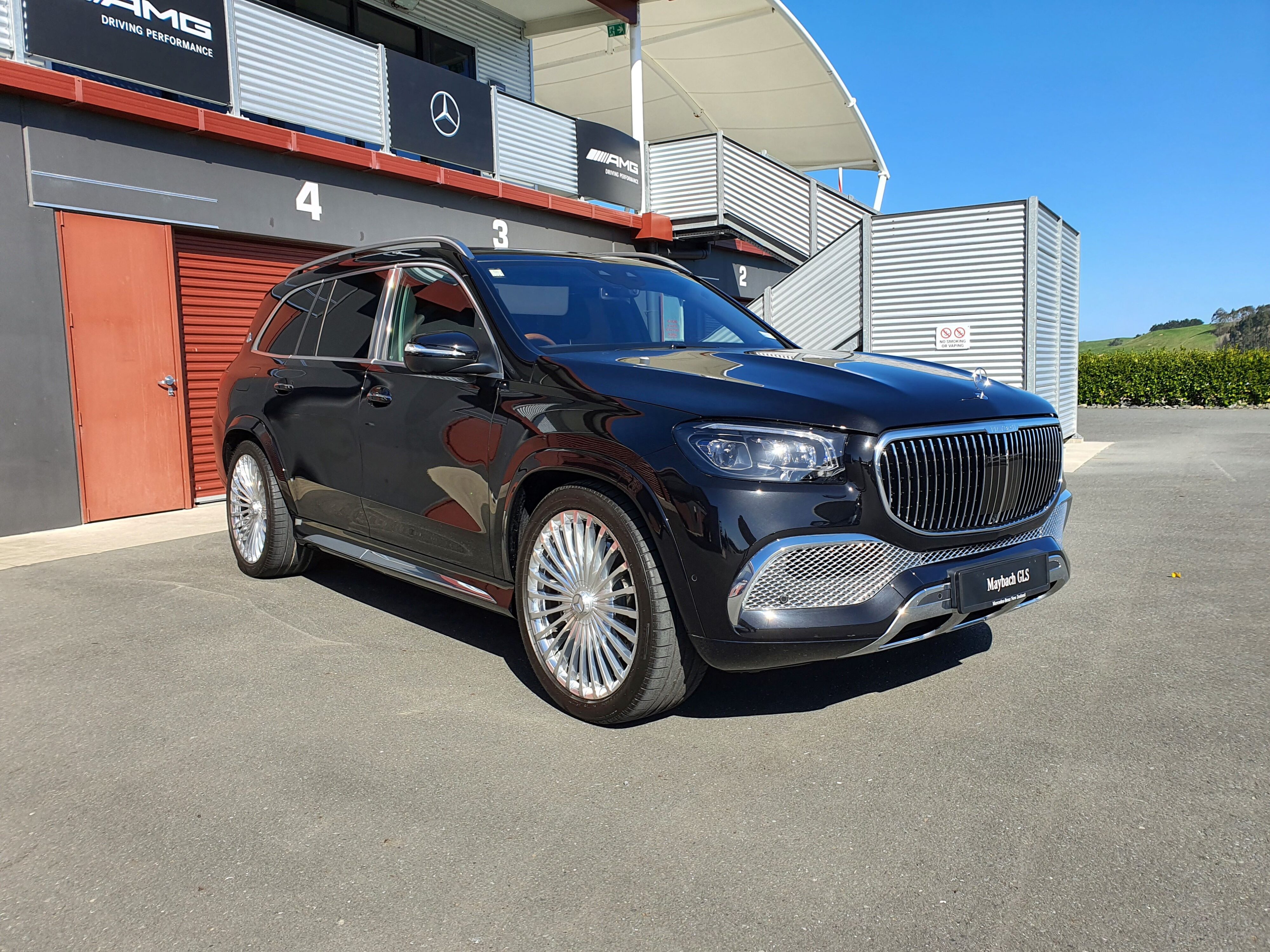 A Maybach GLS was on display at Mercedes' Driving Events programme at Hampton Downs racetrack