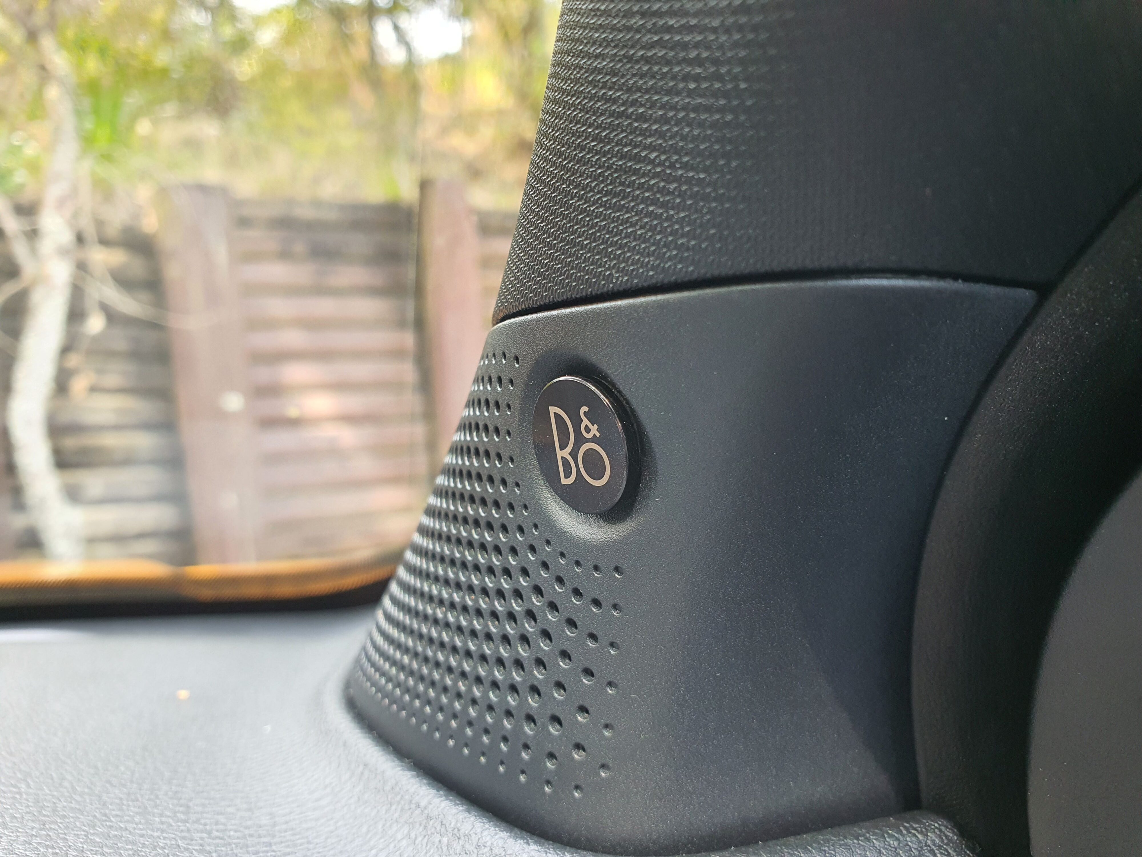 Bang and Olufsen branded speakers on the interior of a 2023 Ford Ranger Wildtrak X.