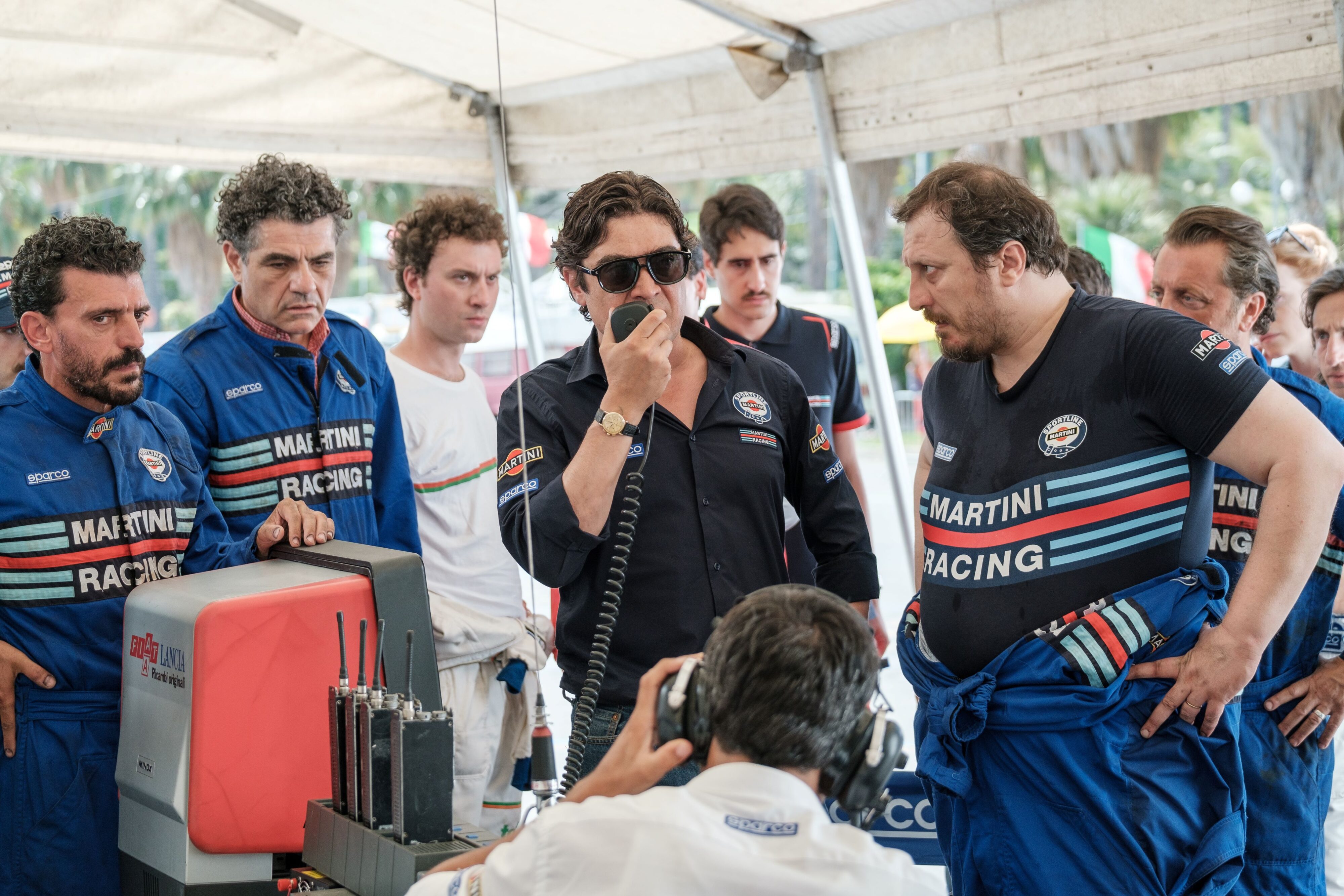 Italian actor Riccardo Scamarcio during the filming of Race for Glory, Audi vs Lancia.