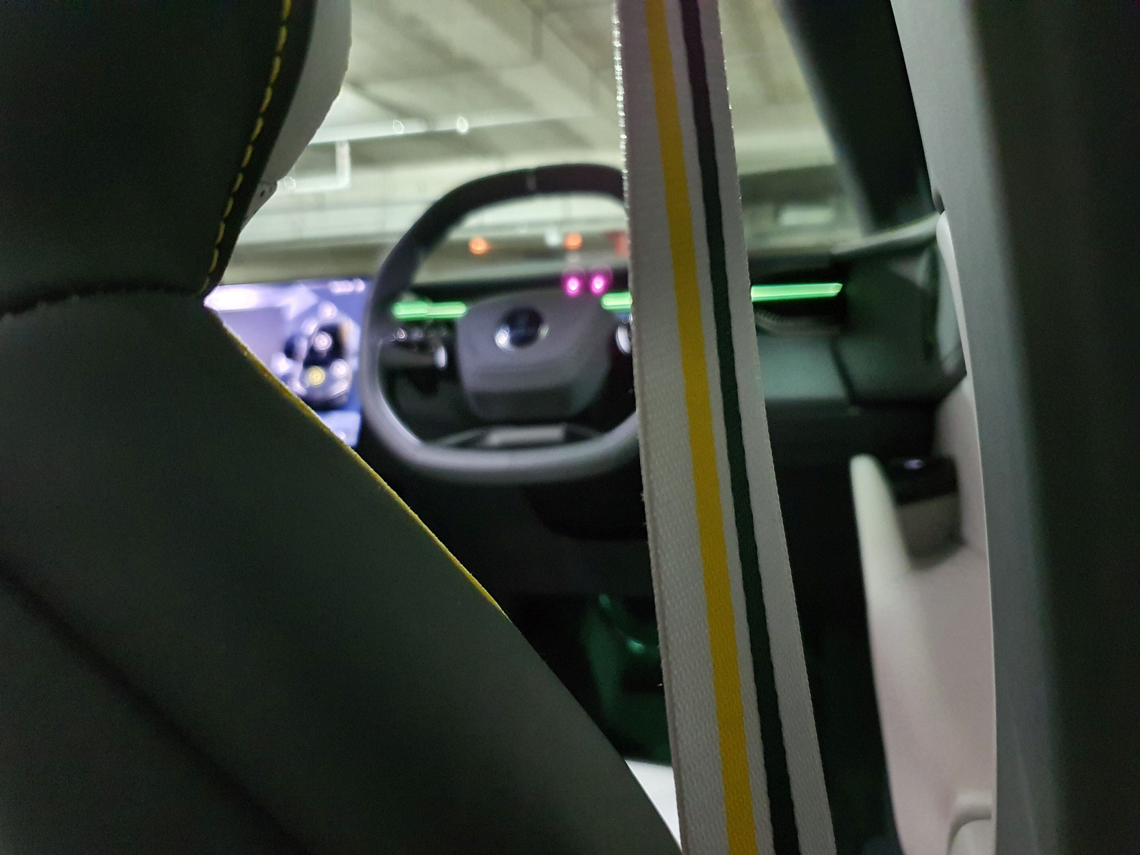 Lotus colour scheme seatbelts on the 2024 Lotus Eletre S.