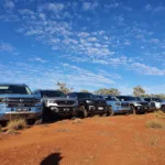 DENZA B5s and B8s lineup in rural South Australia during the Australia New Zealand launch of the brand and B5 & B8 models.