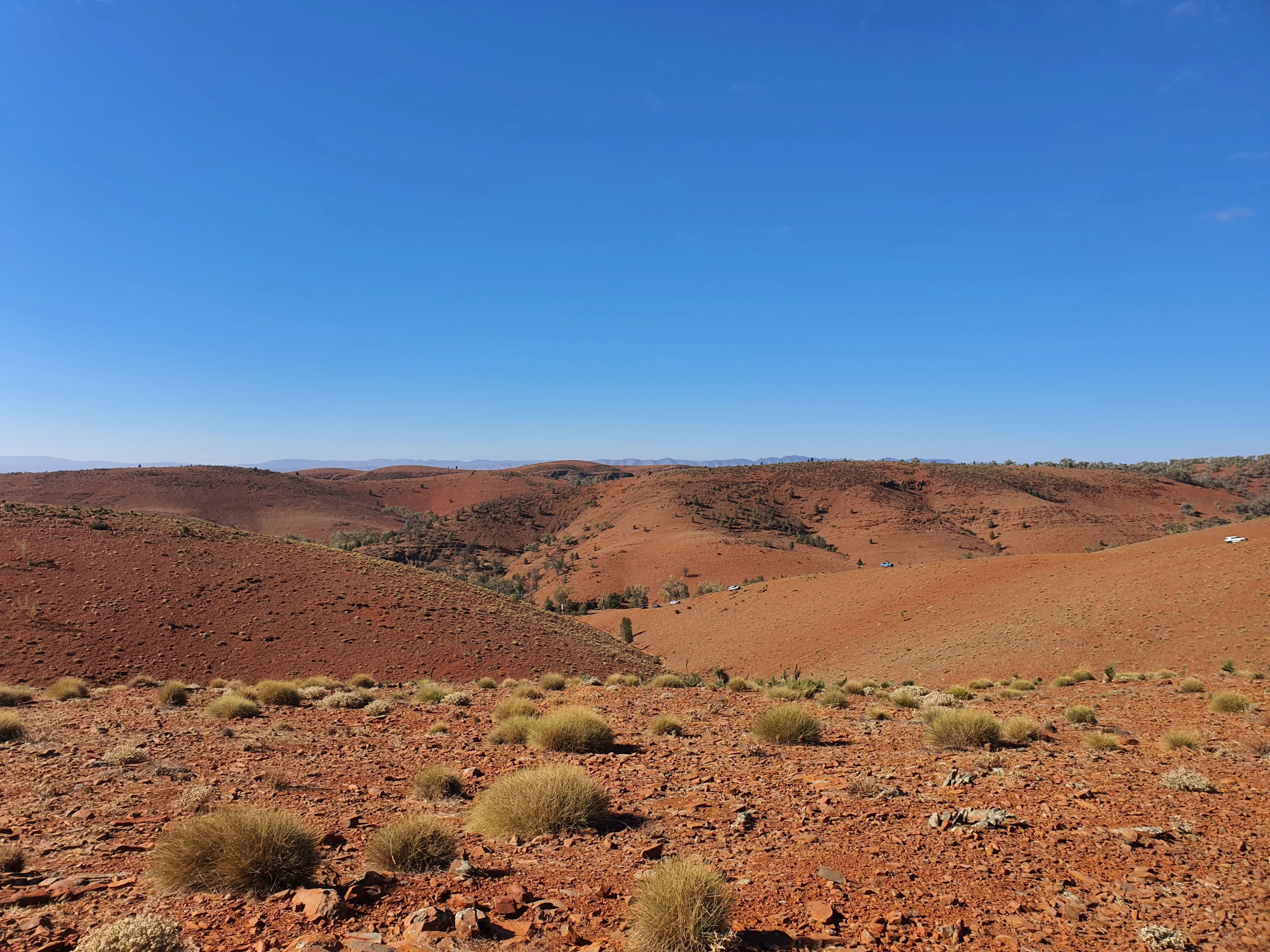 A picture of the rugged rural South Australian terrain in the Flinders Ranges, taken during the Australia New Zealand launch of the DENZA brand and B5 & B8 models.