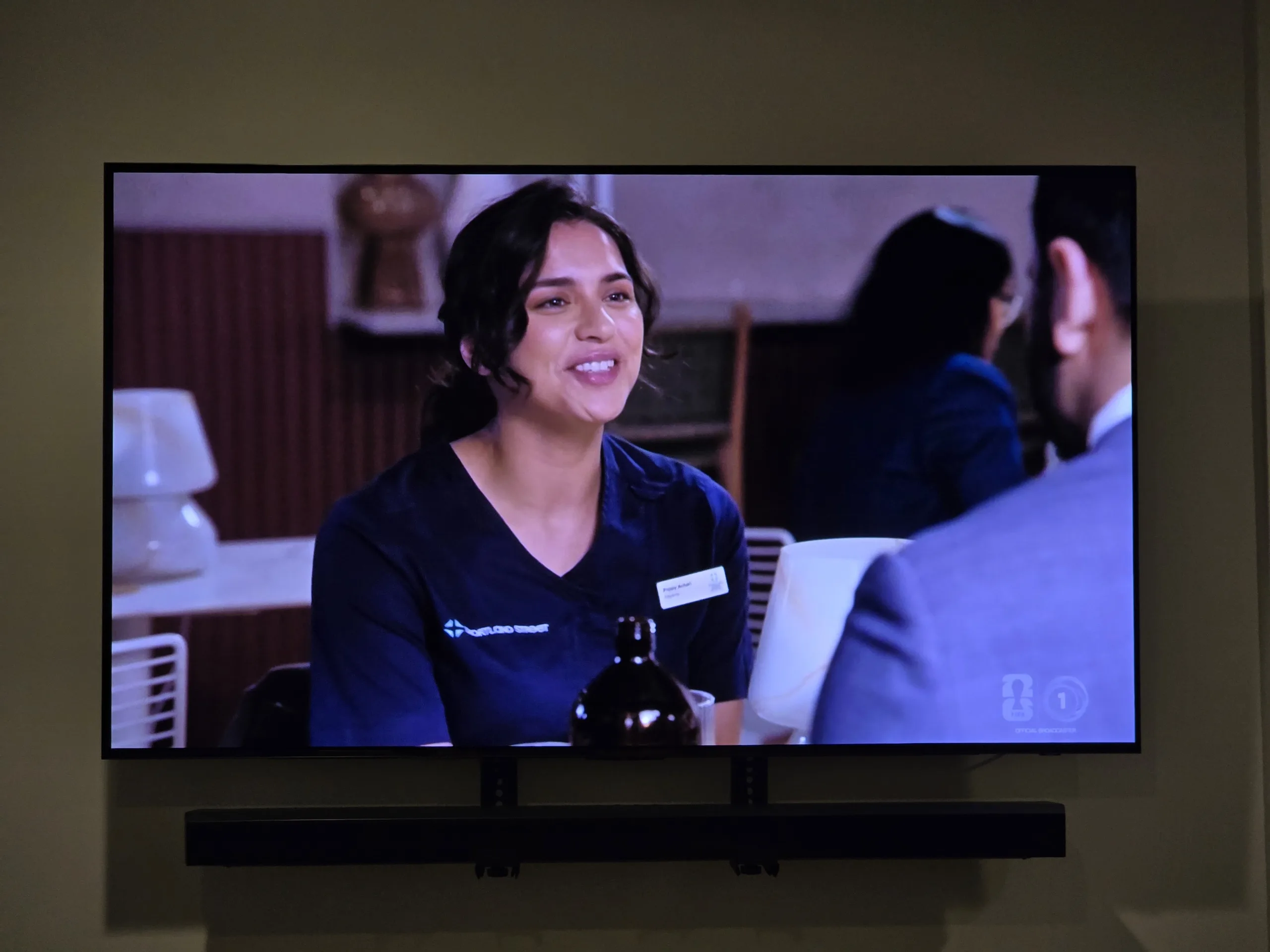 Shortland Street on TVNZ 1 shown on a Samsung S90F TV in New Zealand