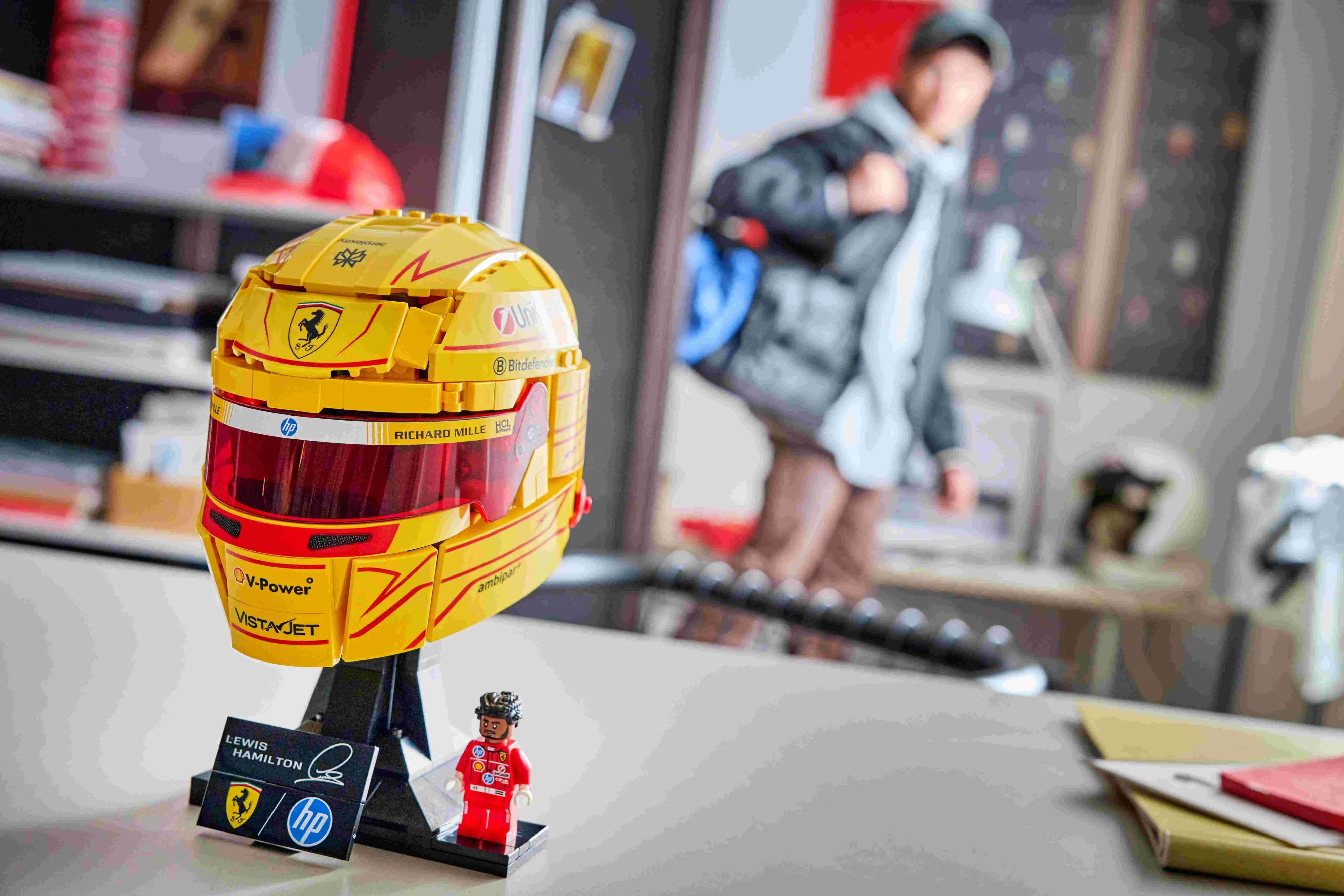 Playing with Hamilton and Leclerc's Helmets - LEGO ones of course