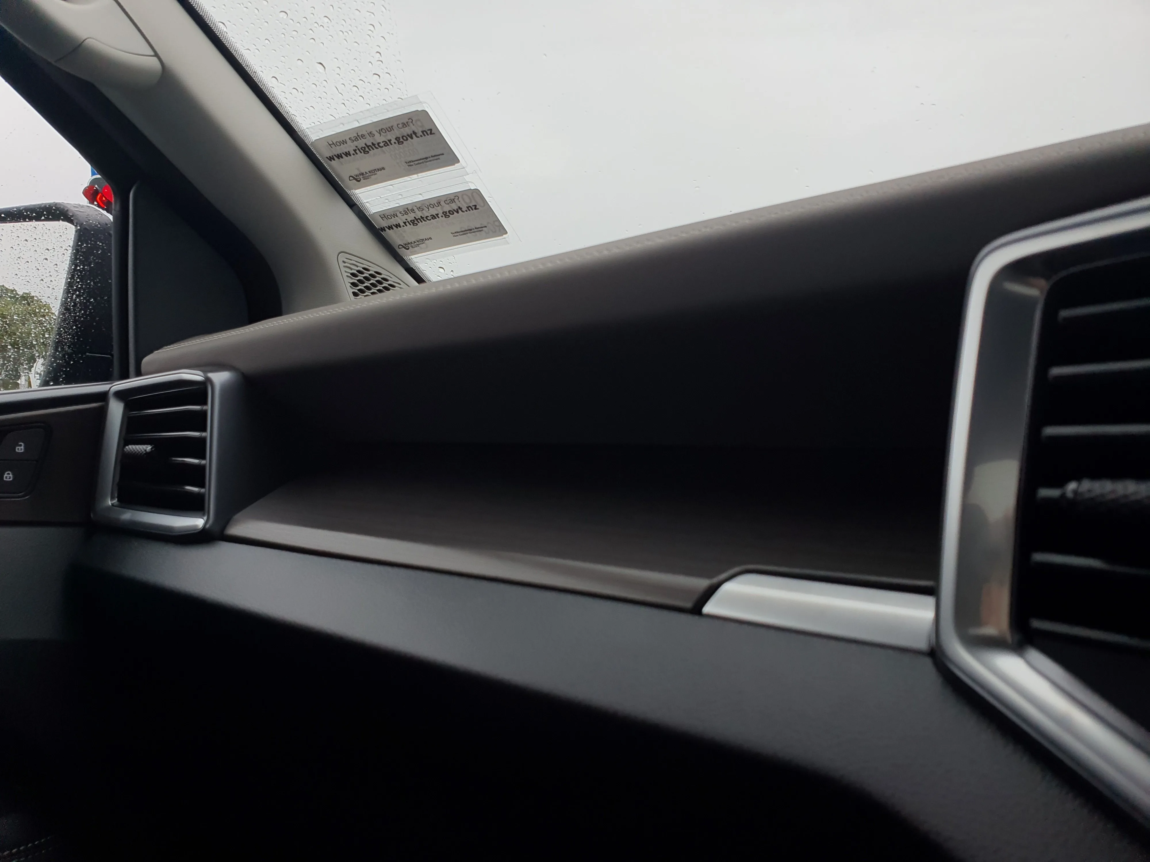 Close up of the dashboard panel on the inside of a 2026 Volkswagen Amarok V6 Style.